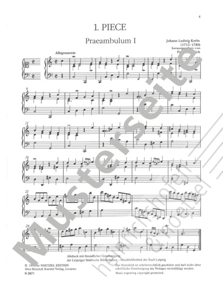 Four Pieces | Johann Ludwig Krebs | Heinrichshofen publishing house