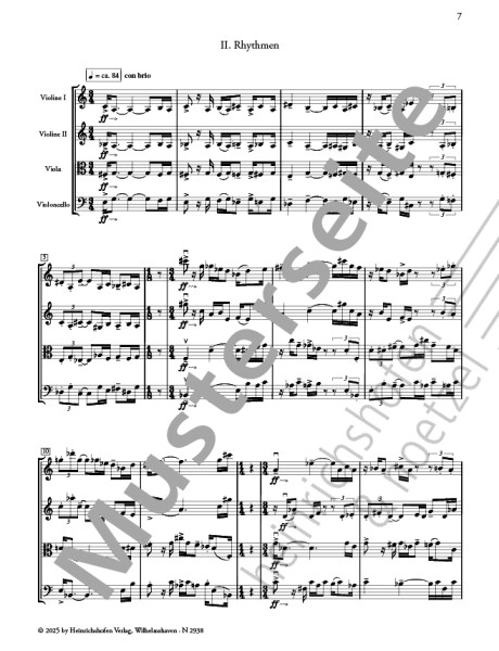 5th string quartet | Werner Heider | Heinrichshofen publishing house