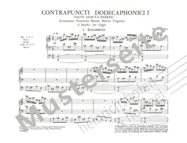 Contrapuncti dodecaphonici VI | Eberhard Kraus | Heinrichshofen publishing house