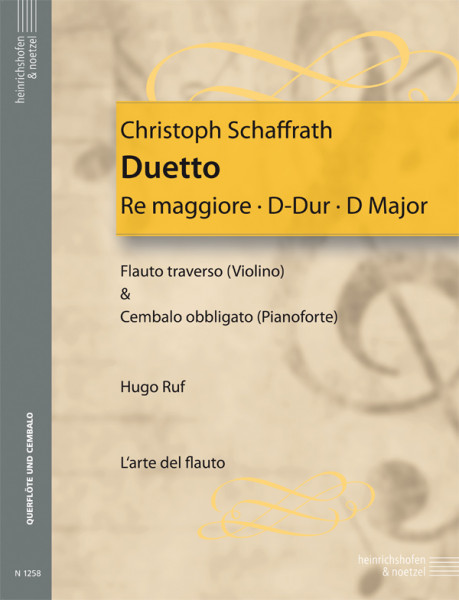 Duetto D Major op.8 | Christoph Schaffrath | Heinrichshofen publishing house