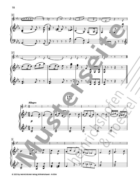Concerto Hob. Vlle.1 | Joseph Haydn | Simplified piano accompaniment | Heinrichshofen publishing house