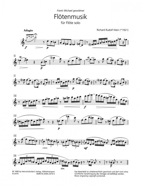 Flötenmusik für Flöte solo