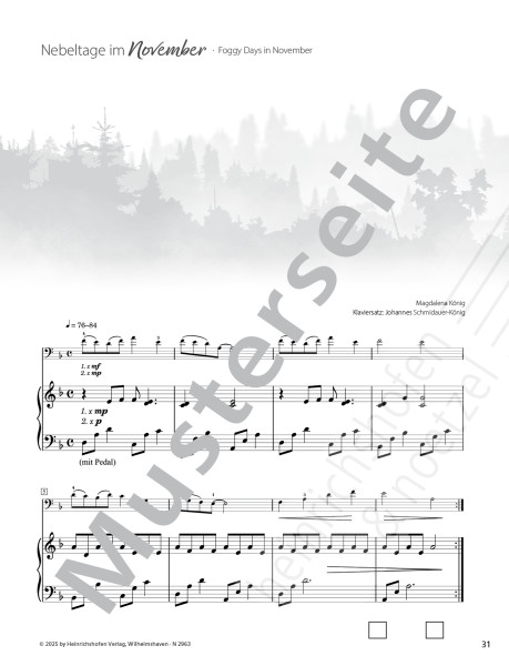 Cello Calendar | Magdalena König | Heinrichshofen publishing house