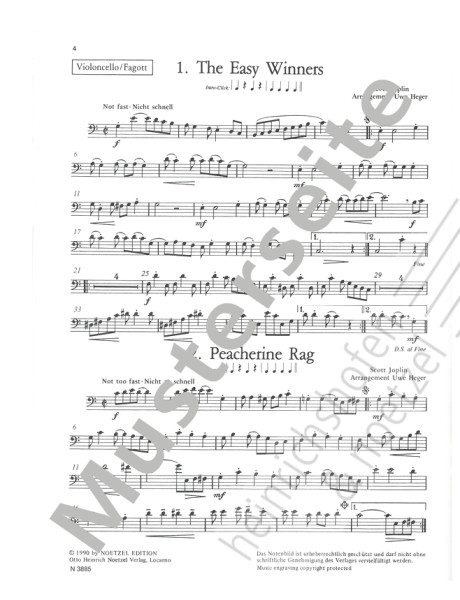 Let's rag | Scott Joplin, Uwe Heger | Heinrichshofen publishing house