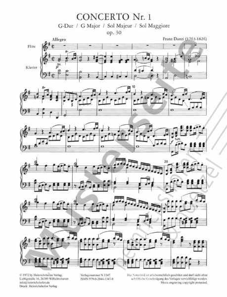 Concerto Nr. 1 op. 30 G-Dur