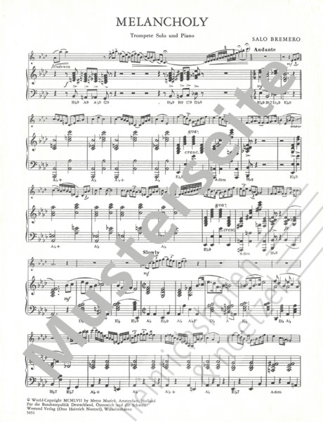 Melancholy | Salo Bremero | Heinrichshofen publishing house