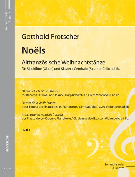 Noël - Old French Christmas dances, volume 1 | Gottholf Frotscher | Heinrichshofen publishing house