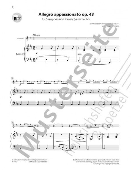 Allegro appassionato op. 43 | Camille Saint - Saëns | Heinrichshofen publishing house
