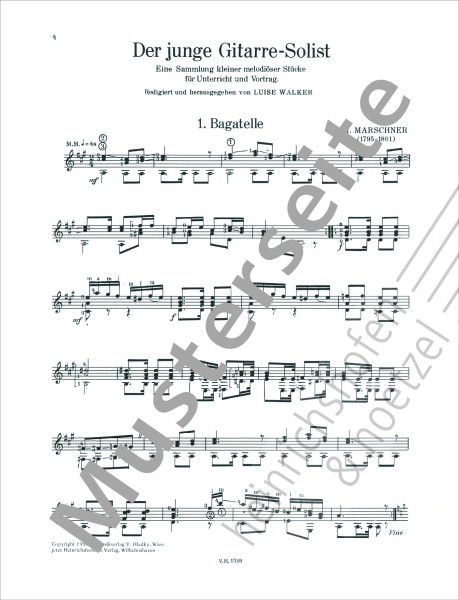 Der junge Gitarre-Solist | The Young Guitar Soloist | Luise Walker | Heinrichshofen publishing house