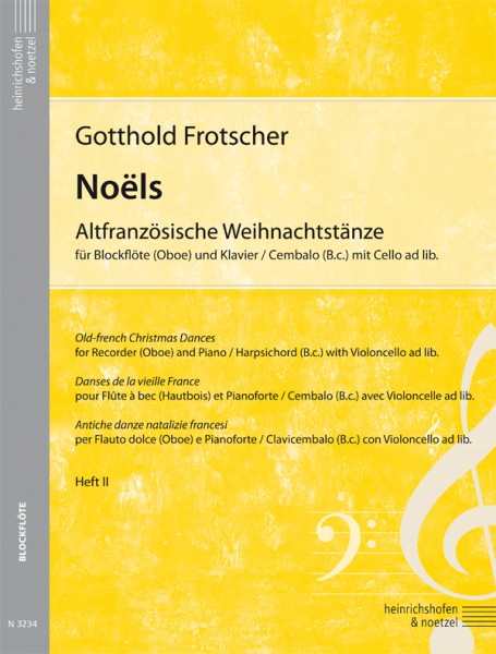 Noëls - Old French Christmas dances | volume 2 | Gottholf Frotscher | Heinrichshofen publishing house