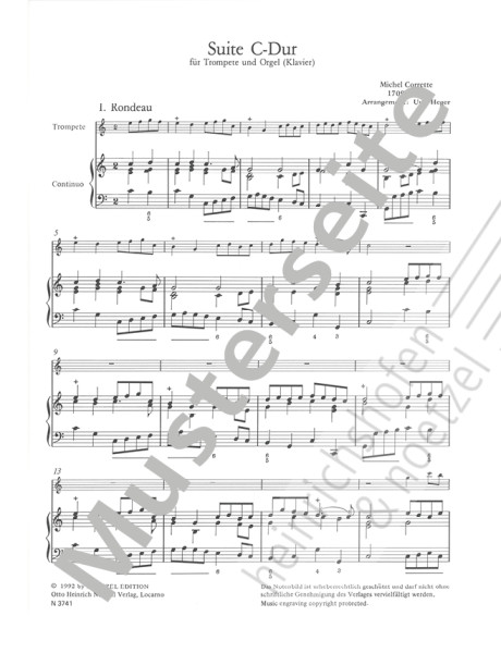 Suite in C major | Michel Corette | Heinrichshofen publishing house