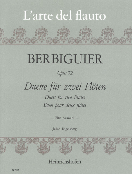 Duets for two flutes op. 72 | Benoît Tranquille Berbiguier | Heinrichshofen publishing house