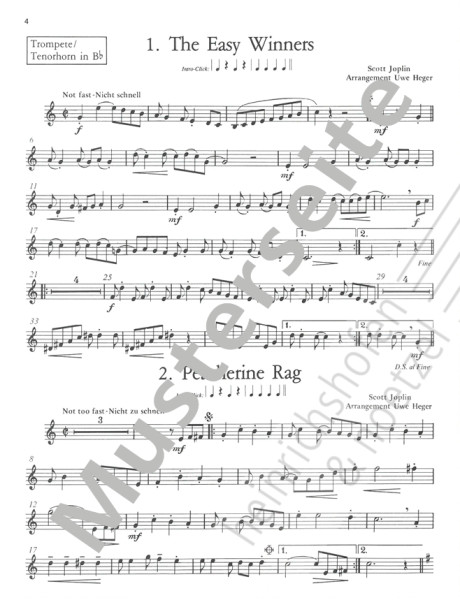 Let's rag | Scott Joplin, Uwe Heger | Heinrichshofen publishing house