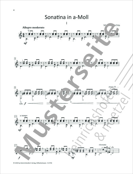 Sonatina in A minor | Martin Klaschka | Heinrichshofen publishing house