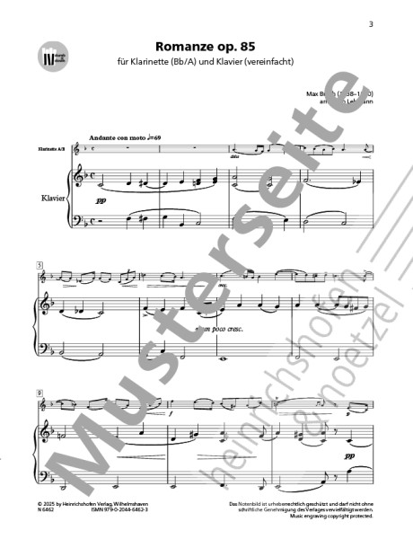 Romance op. 85 | Max Bruch | Heinrichshofen publishing house