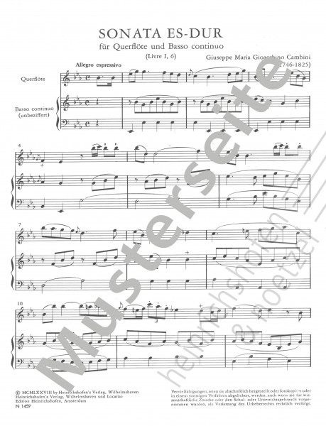Sonata E flat major | Livre I, 6