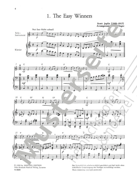 Let's rag... | Scott Joplin, Uwe Heger | Heinrichshofen publishing house