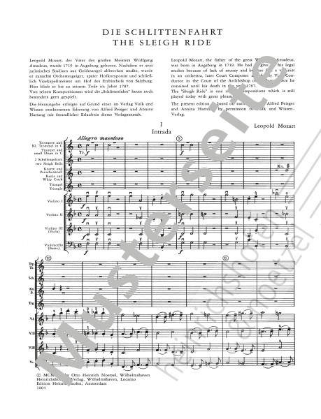 The sleigh ride - score