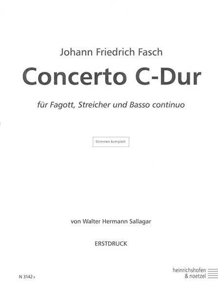 Concerto C Major | Johann Friedrich Fasch | Heinrichshofen publishing house