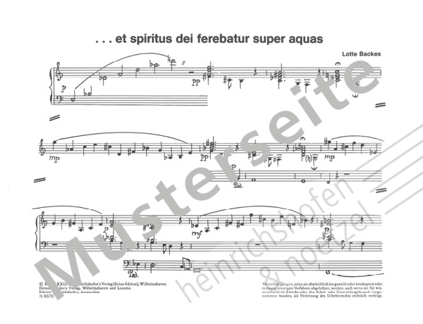 Two organ pieces | Lotte Backes | Heinrichshofen publishing house