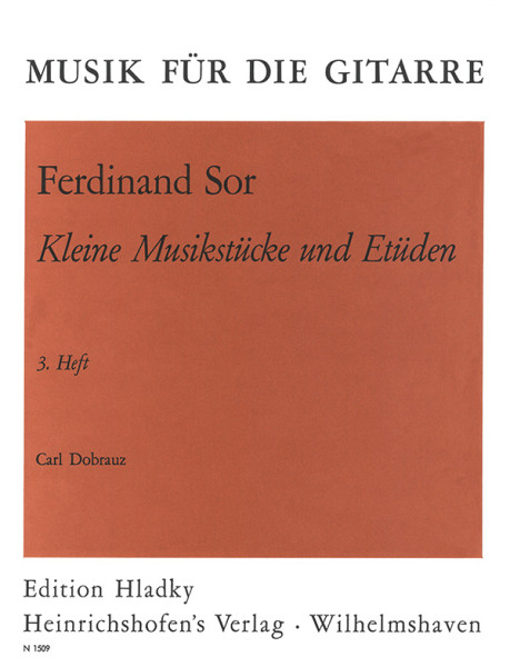 Short Pieces and Etudes | Volume 3 | Fernando Sor | Heinrichshofen publishing house