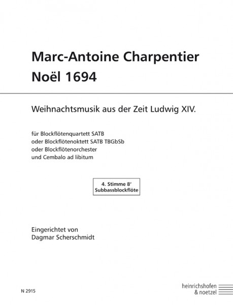 Noël 1694 | Marc Antoine Charpentier | Heinrichshofen Verlag