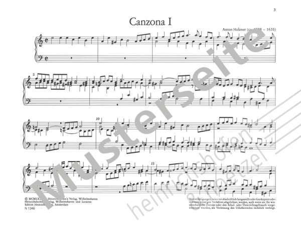 Three Cantatas for Organ | Anton Holzner | Heinrichshofen publishing house