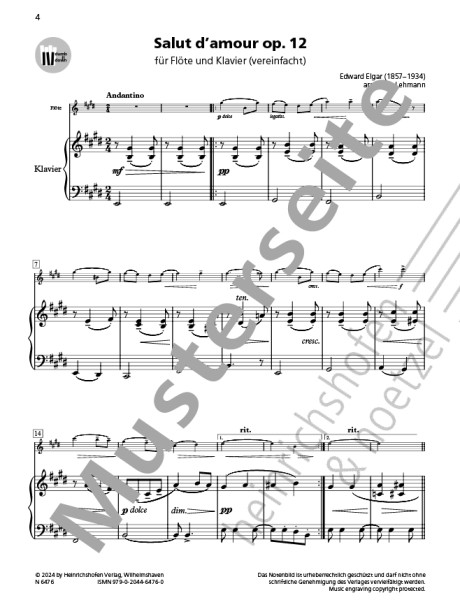Salut d'amour , op.12 | Edward Elgar | Heinrichshofen publishing house