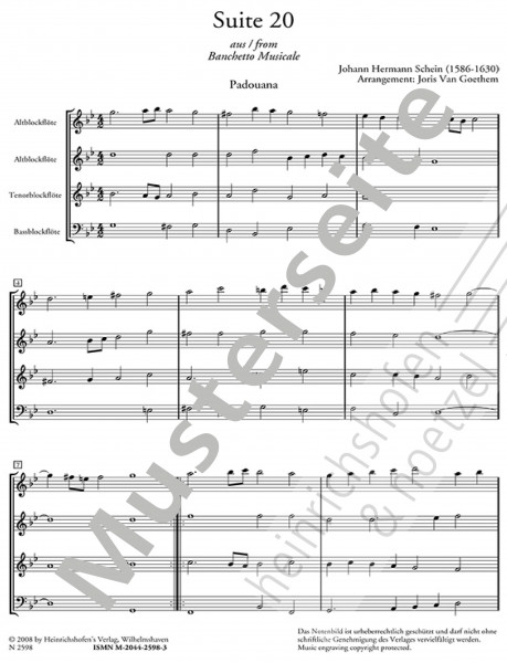 Suite No. 20 from ‘Banchetto musicale’