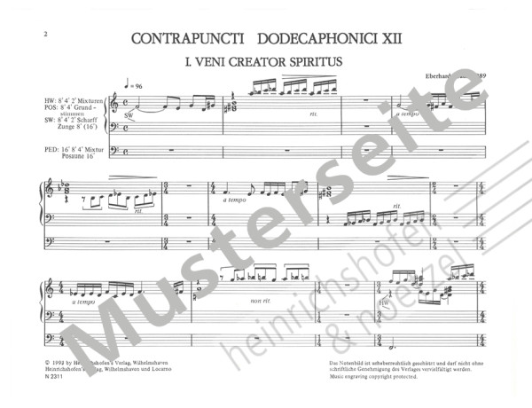 Contrapuncti dodecaphonici XII | Eberhard Kraus | Heinrichshofen publishing house