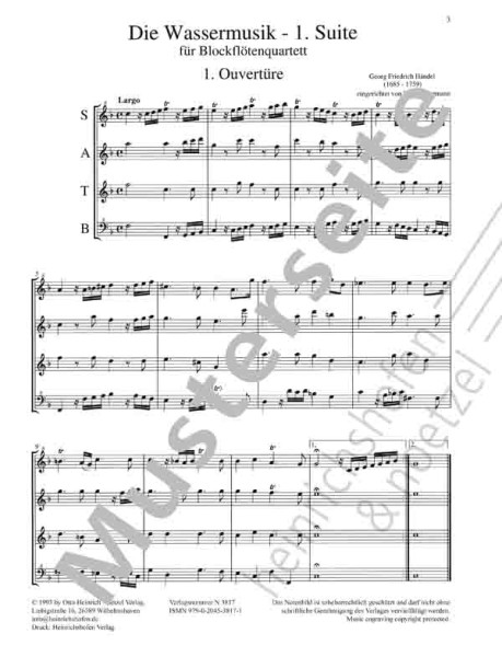 Die Wassermusik - Suite I