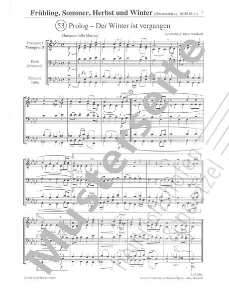 German folk songs in 9 concert cycles III | Klaus Wüsthoff | Heinrichshofen publishing house