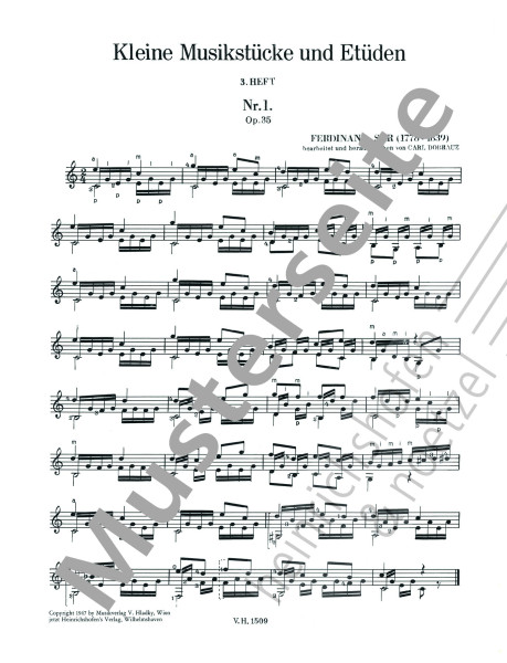 Short Pieces and Etudes | Volume 3 | Fernando Sor | Heinrichshofen publishing house
