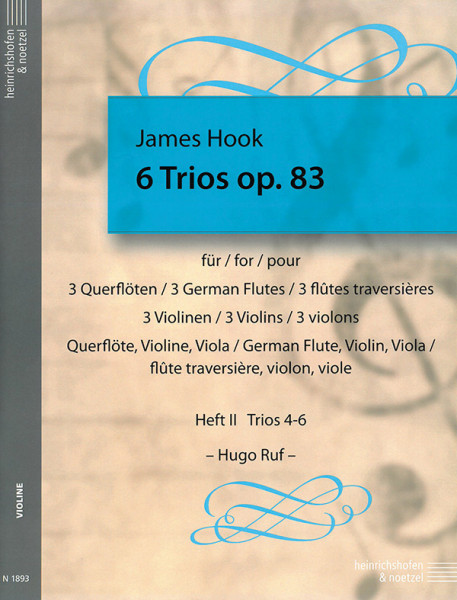 6 Trios op.83 | Sonaten IV - VI | James Hook | Heinrichshofen Verlag