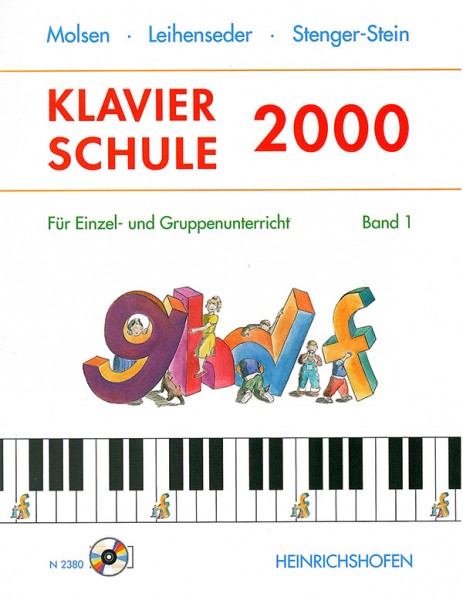 Piano method 2000, volume 1 with 2 CDs | Molsen, Leihenseder, Stenger-Stein | Heinrichshofen publishing house