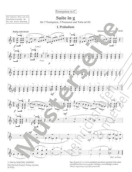 Suite in g | Günter Maurischat | Heinrichshofen publishing house