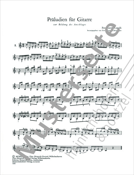 Preludes for Guitar | Ferdinando Carulli | Heinrichshofen publishing house