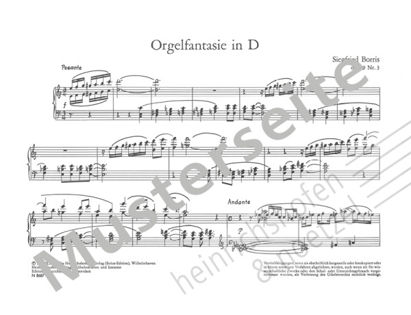 Orgelfantasie in d, op. 79,3