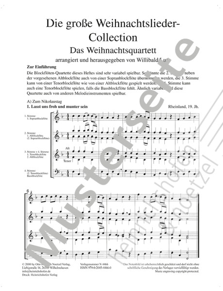 The Large Christmas Carols Collection | Willibald Lutz | Heinrichshofen publishing house