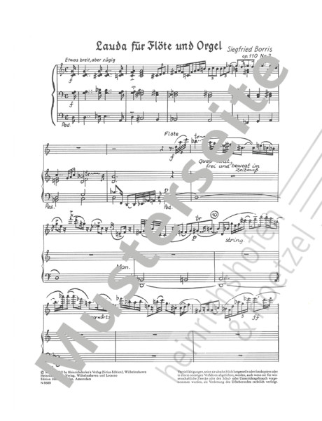 Lauda op. 110 No. 2 | Siegfried Borris | Heinrichshofen publishing house
