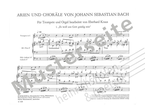 Arias and chorales | Johann Sebastian Bach | Heinrichshofen publishing house