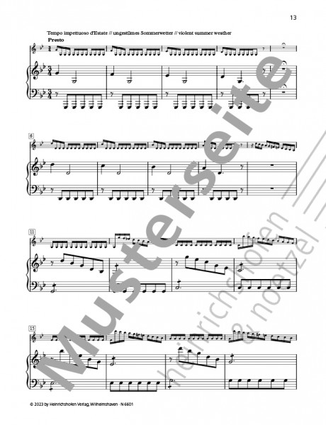 L'Estate (The Summer) op. 8 no. 2, RV 315 | Antonio Vivaldi | Heinrichshofen publishing house