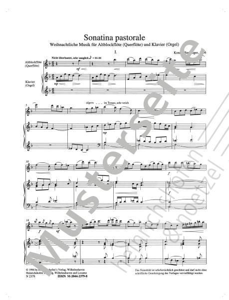 Sonatina pastorale | Konrad Seckinger | Heinrichshofen publishing house