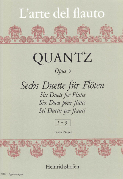 Six duets op. 5 | sonatas 1 - 3 | Johann Joachim Quantz | Heinrichshofen publishing house