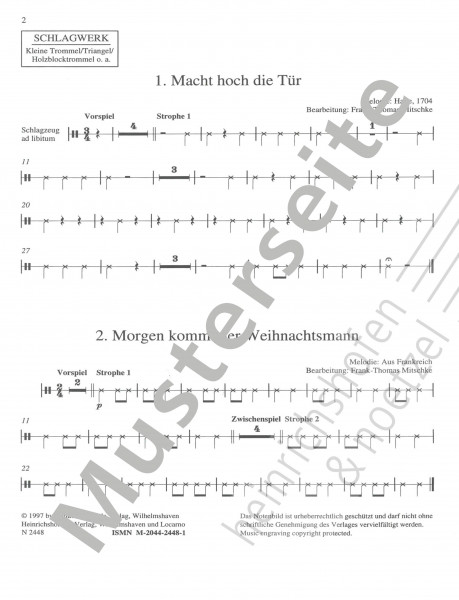 Music in a team - christmas carols | volume 3 | part percussion