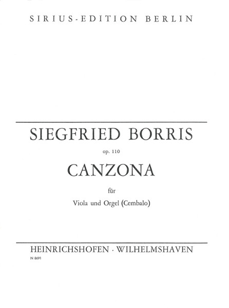 Canzona op. 110 | Siegfried Borris | Heinrichshofen publishing house