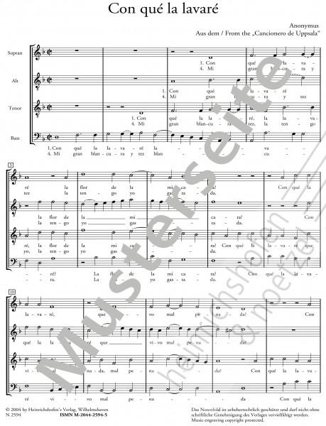 Diminutions on ‘Con qué la lavaré’ (Anonymus) and ‘Mille Regretz’ (Josquin des Prez)
