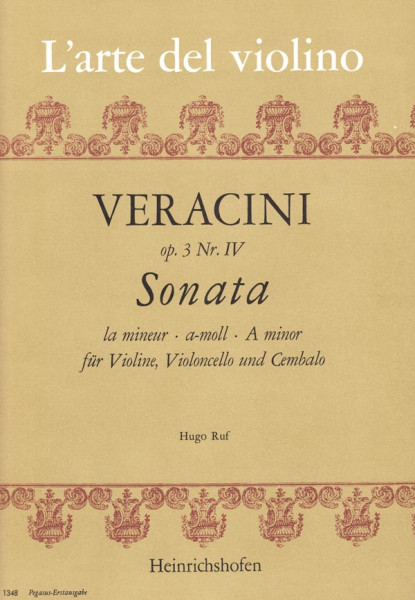 Sonata A minor | Antonio Veracini | Heinrichshofen publishing house