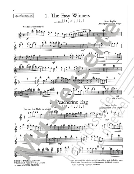 Let's rag... 10 Ragtimes | Scott Joplin, Uwe Heger | Heinrichshofen publishing house