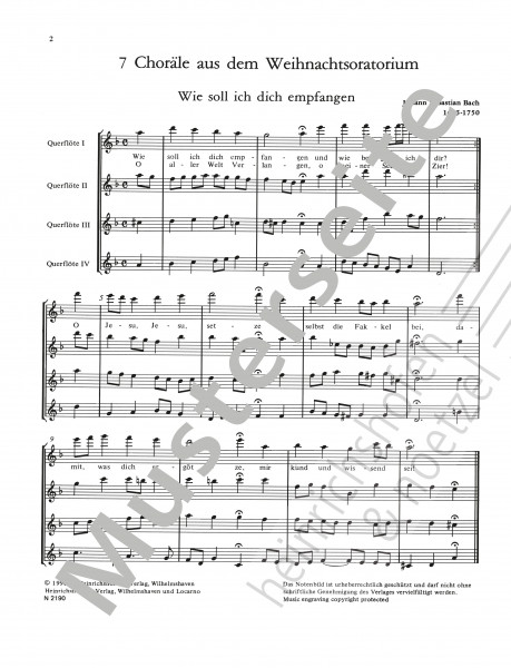 7 chorales from the Christmas Oratorio